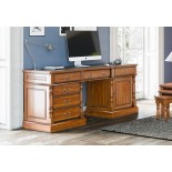 La Reine Mahogany Twin Pedestal Computer Desk